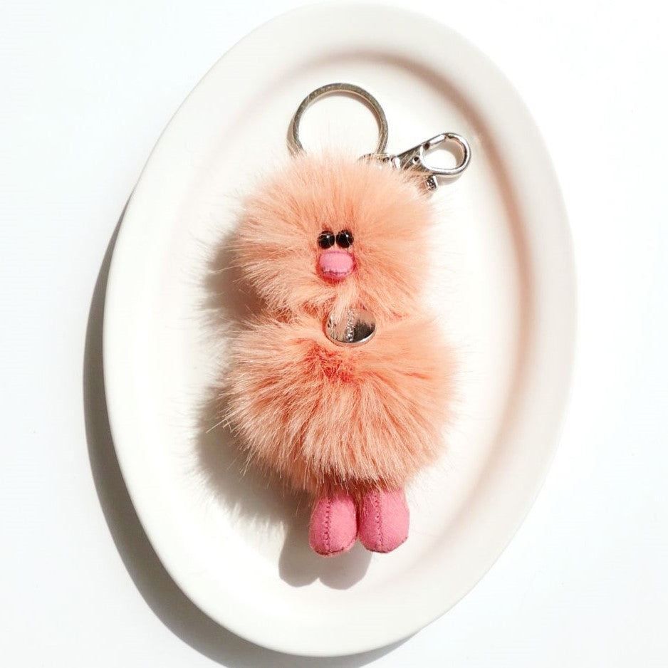 Mini Bird Keyring – Plum