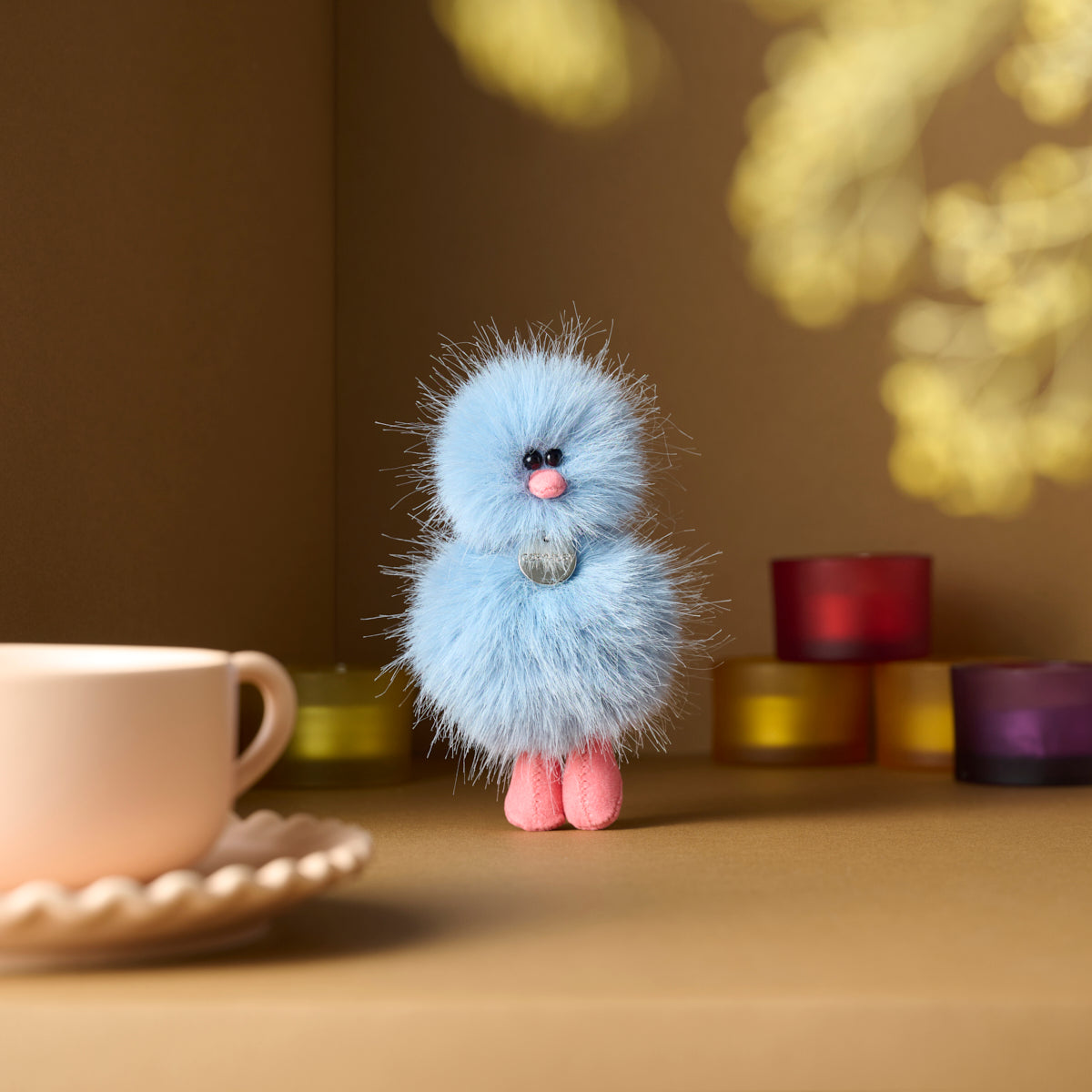 Mini Bird Keyring – Blue