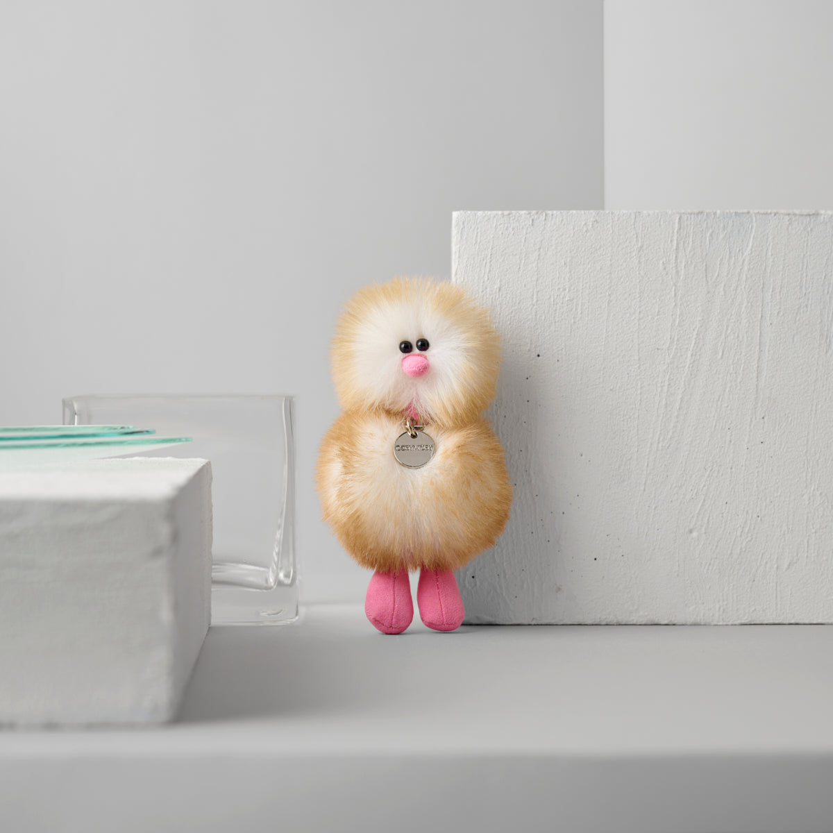 Mini Bird Keyring – Marshmallow