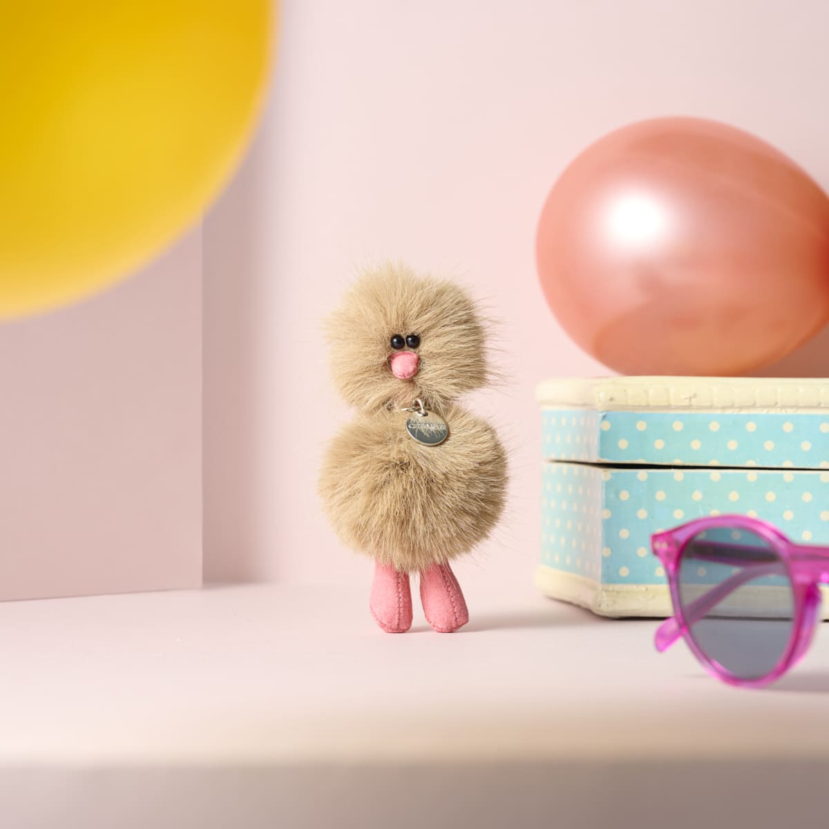 Mini Bird Keyring – Latte｜LIMITED
