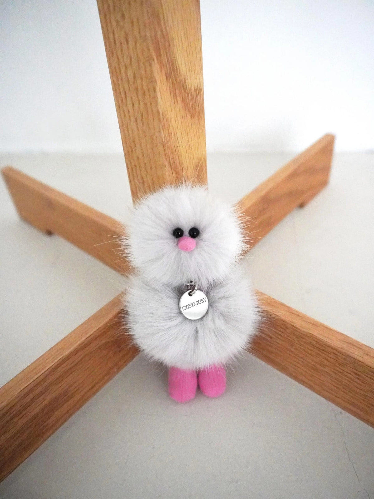 Mini Bird Keyring – Light Gray