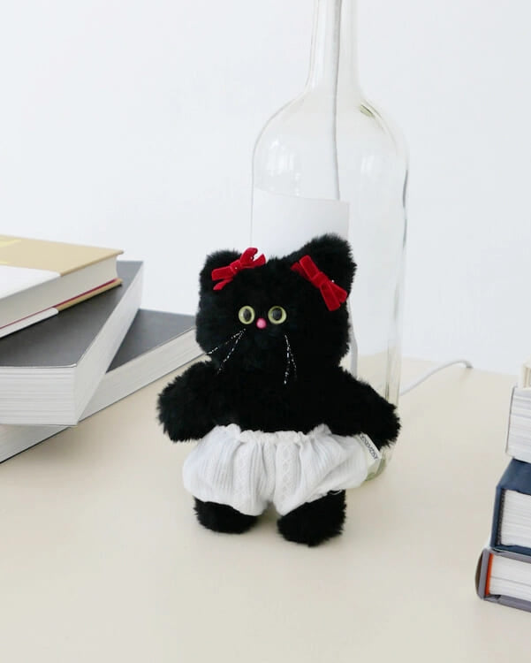 Custom Cat Keyring - Black